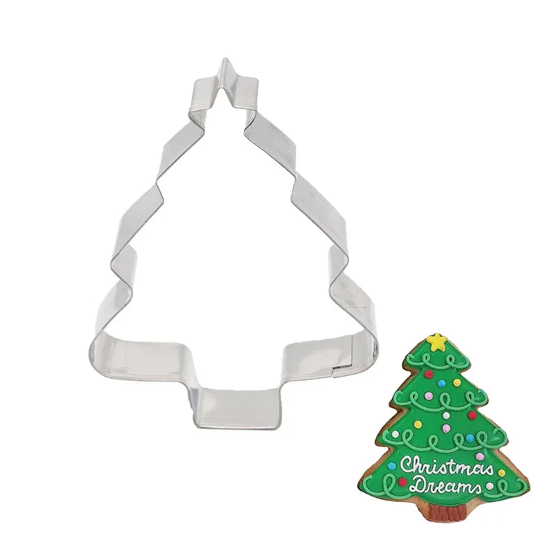 5-Piece Christmas Cookie Cutter Set - Stainless Steel
