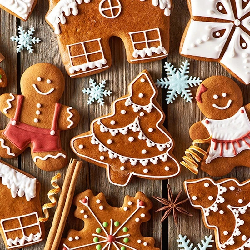 5-Piece Christmas Cookie Cutter Set - Stainless Steel