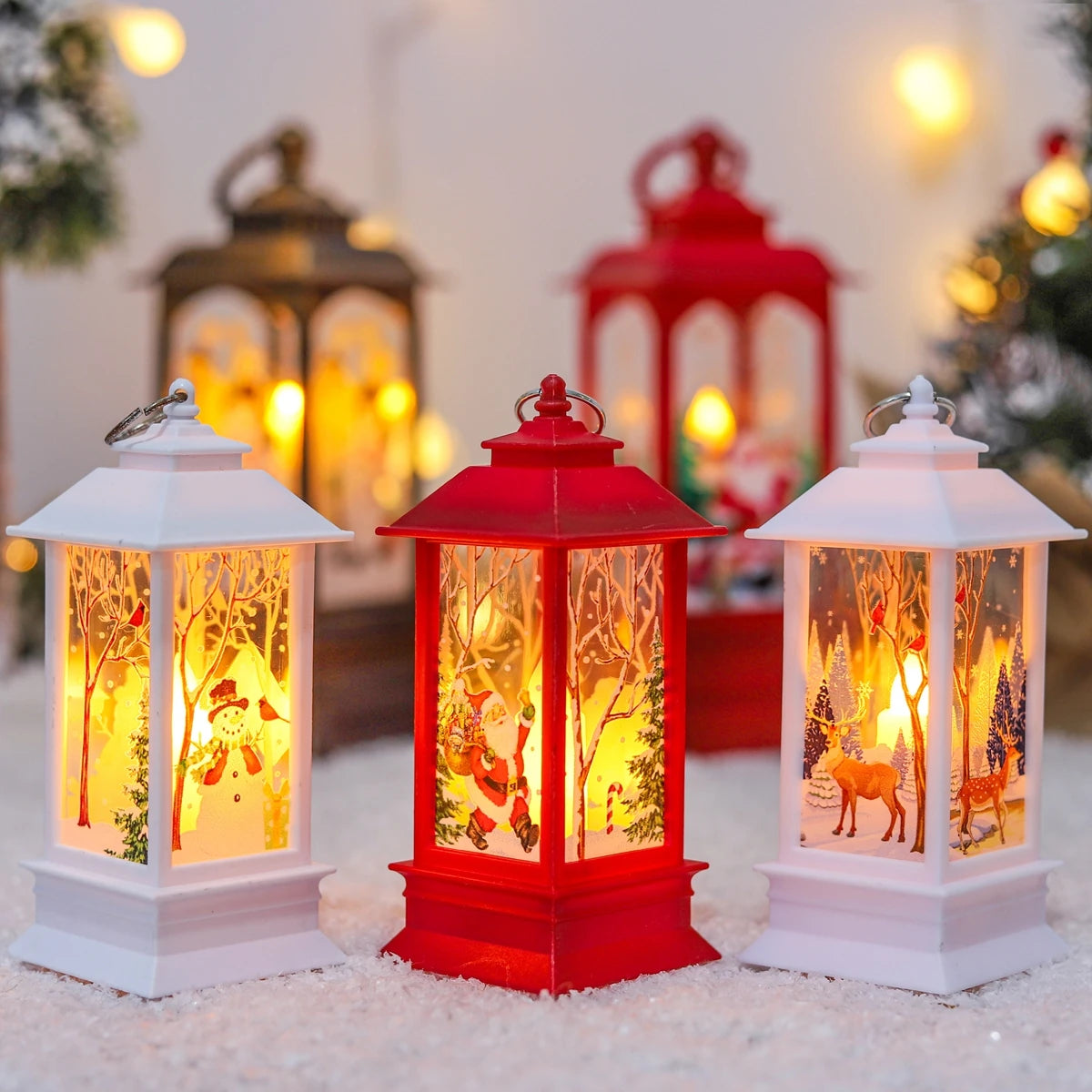 Mini Christmas Lantern Light - LED Tabletop Decoration