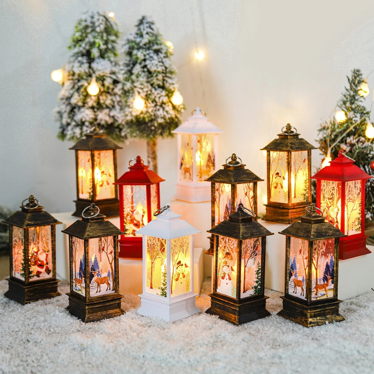 Mini Christmas Lantern Light - LED Tabletop Decoration