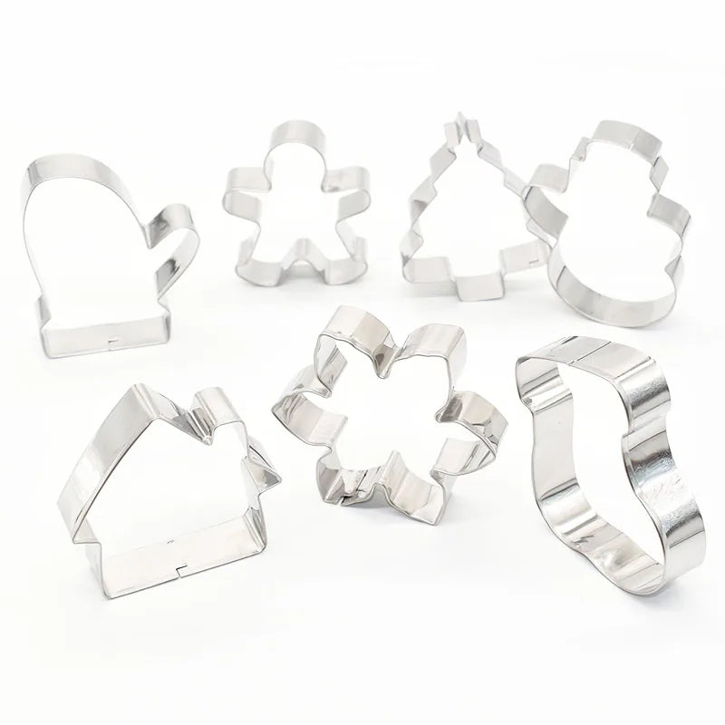 5-Piece Christmas Cookie Cutter Set - Stainless Steel