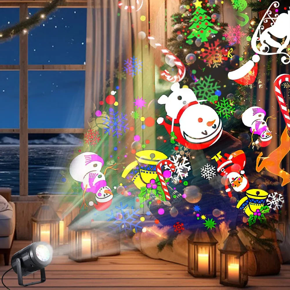 Christmas Light Projector – 16 Festive Patterns
