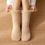 Plush Fuzzy Slipper Socks – Thick, Warm, Anti-Slip