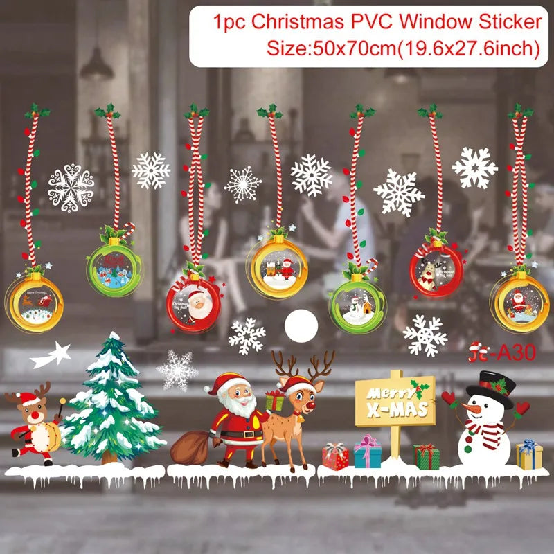 Christmas Window Stickers for Home Decoration