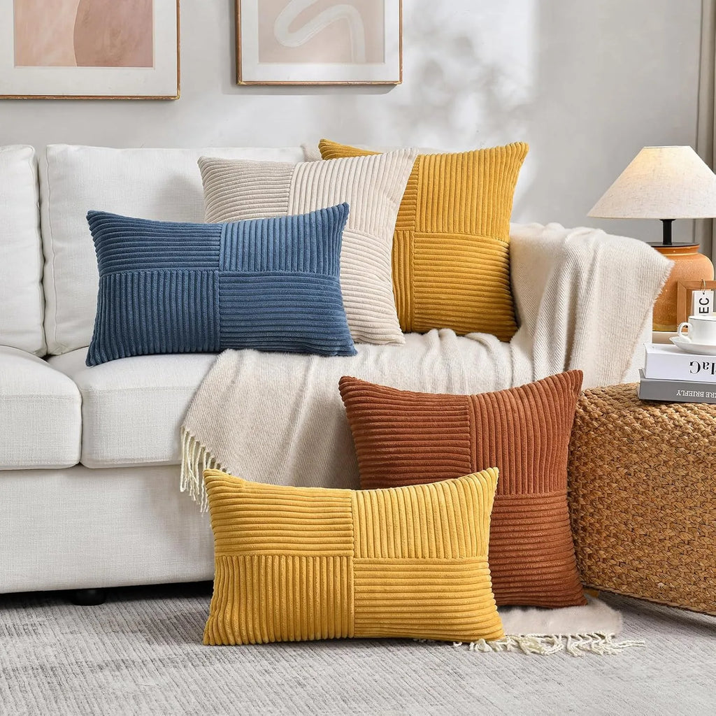 Rust Boho Decorative Throw Pillow Covers 18x18 Inch