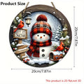 Christmas Snowman Cardinal Wooden Sign