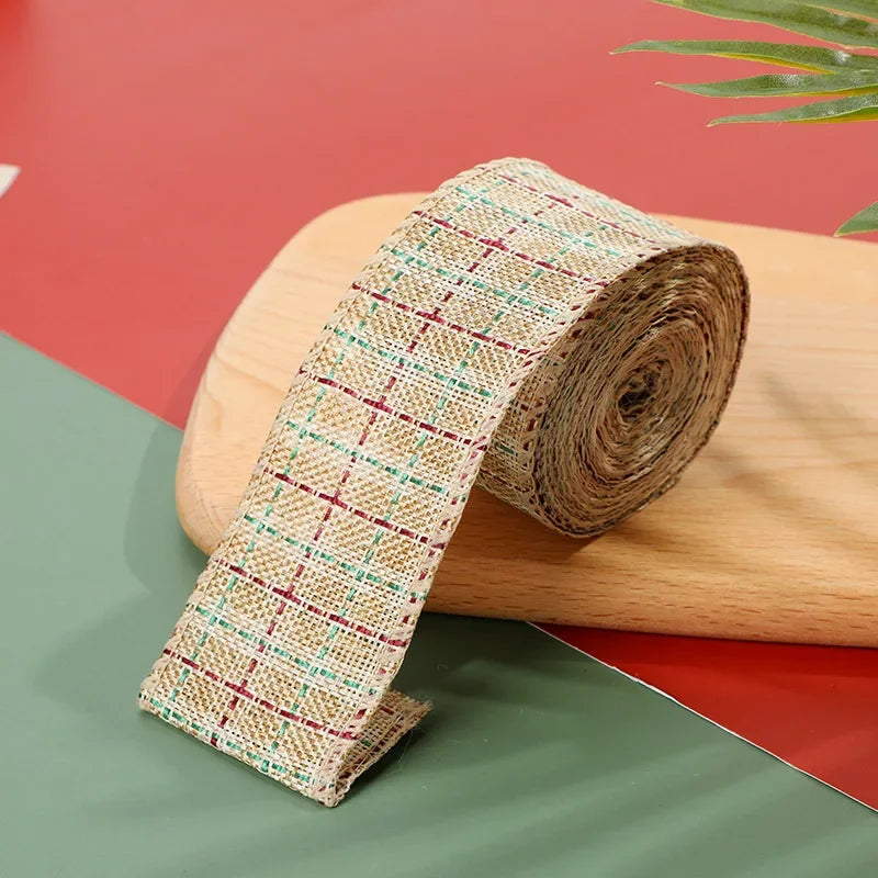 Plaid Wired Ribbon - 6 m Roll, 6 Colorways
