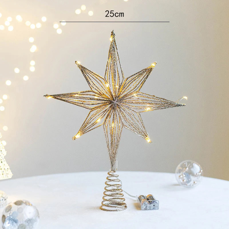 Christmas Tree Star Topper with LED Lights