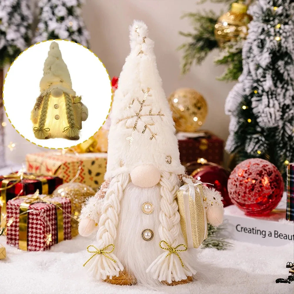 Glowing Gnome Christmas Faceless Doll 30cm