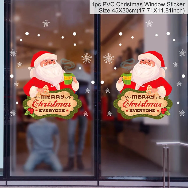 Christmas Window Stickers for Home Decoration