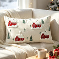 Embroidered Merry Christmas Throw Pillow Case Cover