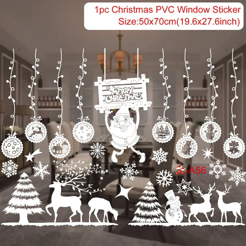 Christmas Window Stickers for Home Decoration