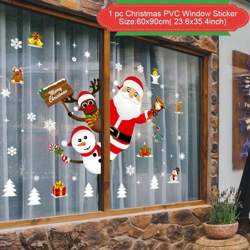Christmas Window Stickers for Home Decoration