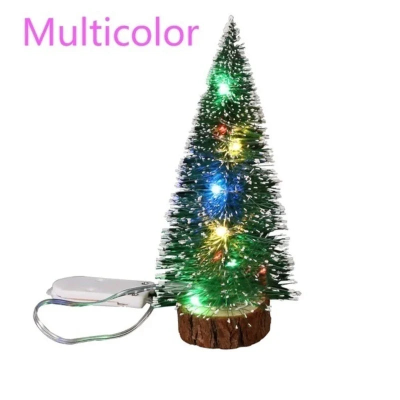 Mini Frosted LED Christmas Tree - 25 or 30 cm Tabletop Decor