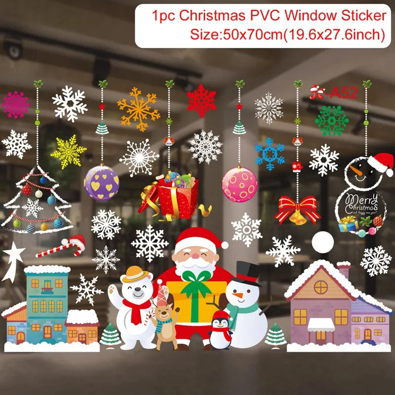 Christmas Window Stickers for Home Decoration