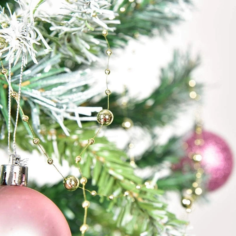 Pearl Bead Chain Garland for Christmas Tree - 10 m Roll