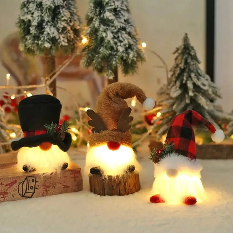 Christmas LED Doll Pendant - Santa Gnome Plush Doll