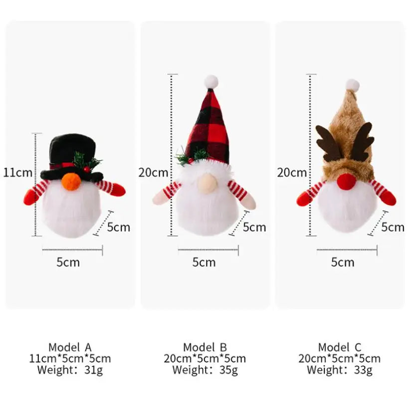 Christmas LED Doll Pendant - Santa Gnome Plush Doll