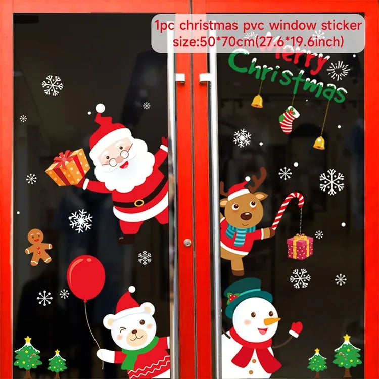 Christmas Window Stickers for Home Decoration