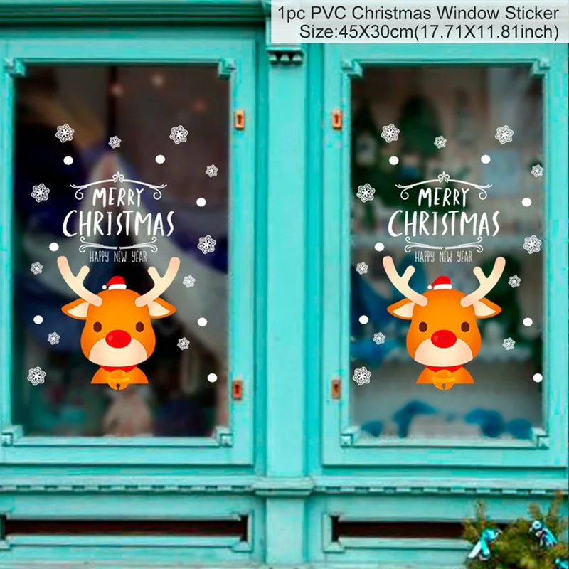 Christmas Window Stickers for Home Decoration