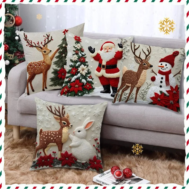 Christmas Throw Pillowcase Set - 4PCS