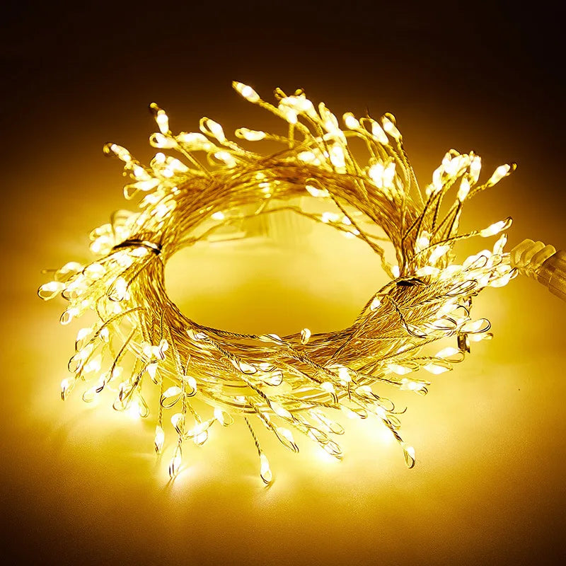 USB Power LED Firecracker String Lights with Remote Control