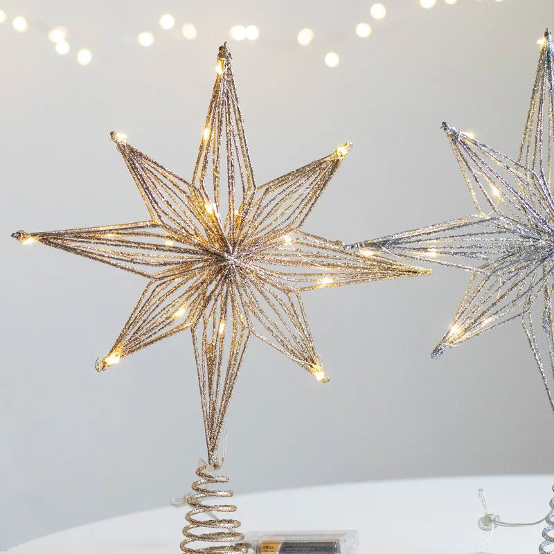 Christmas Tree Star Topper with LED Lights