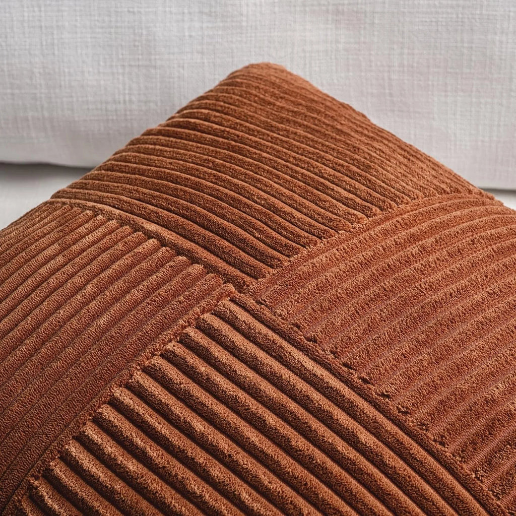 Rust Boho Decorative Throw Pillow Covers 18x18 Inch