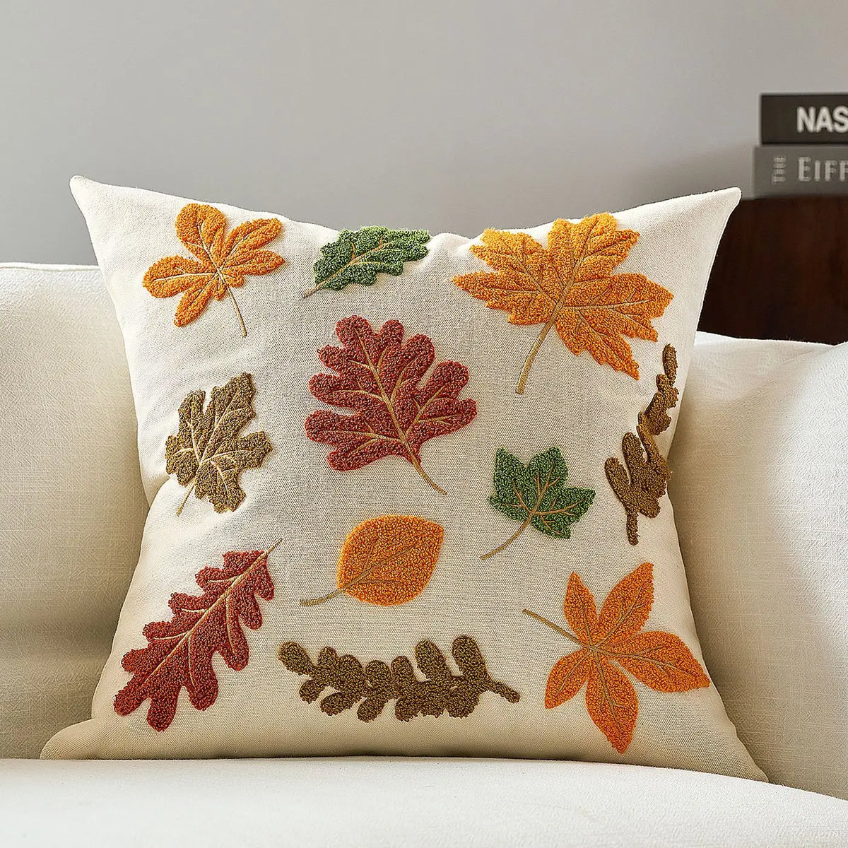 Pumpkin Tufted Velvet Throw Pillow Cover - Autumn Design