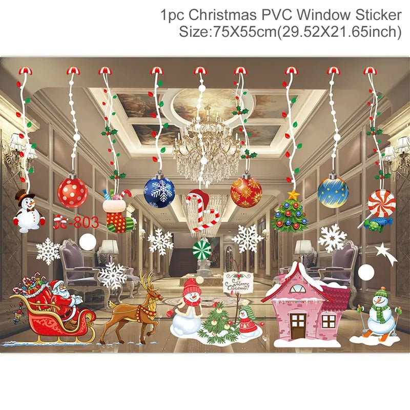 Christmas Window Stickers for Home Decoration