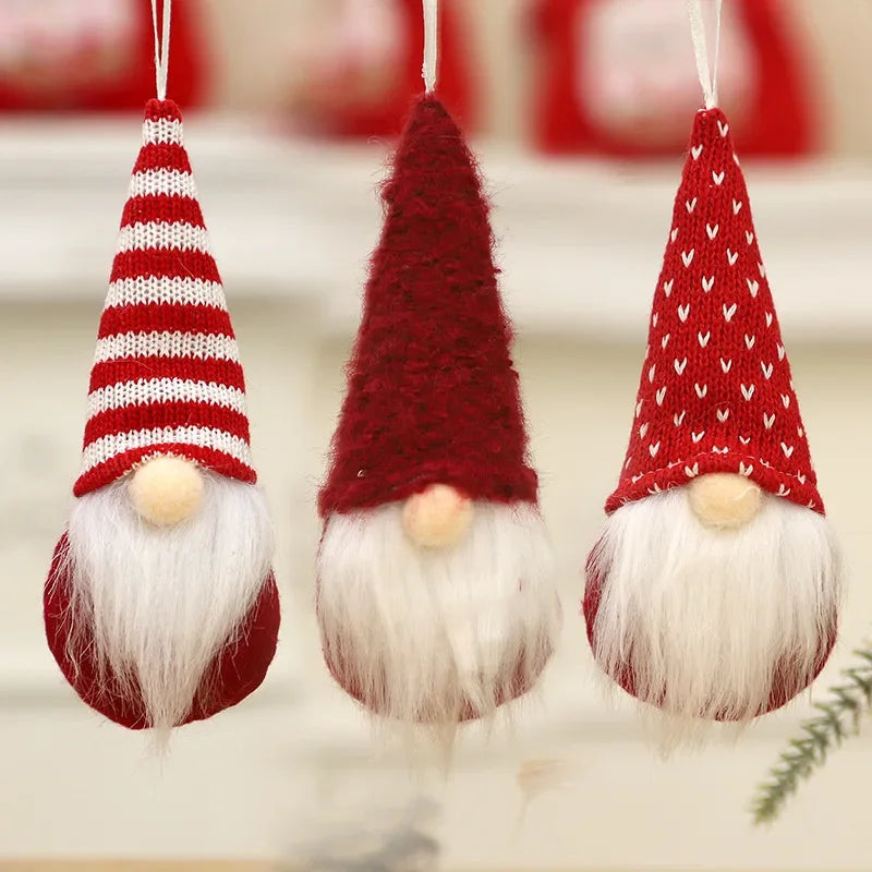 3pcs Christmas Gnomes Plush Santa Doll Ornaments