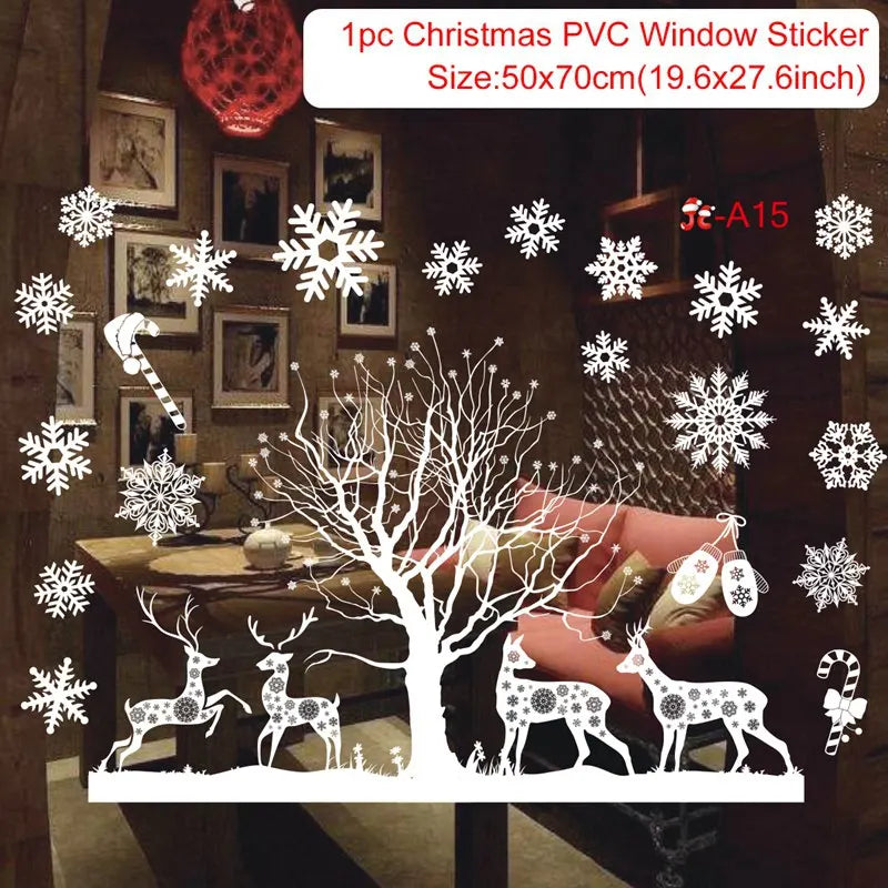 Christmas Window Stickers for Home Decoration