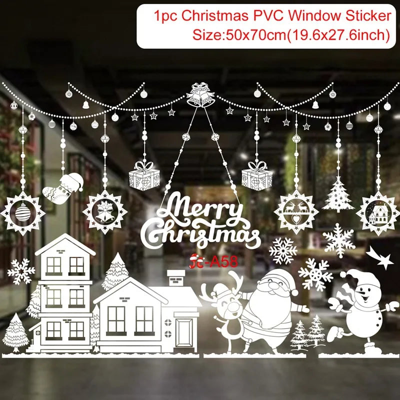 Christmas Window Stickers for Home Decoration