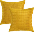 Corduroy Decorative Throw Pillow Covers 18x18 Inch