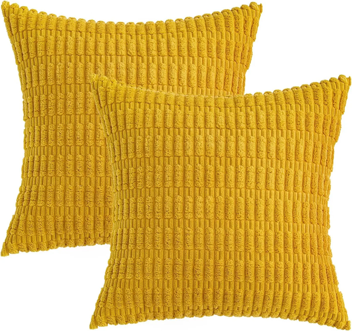 Corduroy Decorative Throw Pillow Covers 18x18 Inch