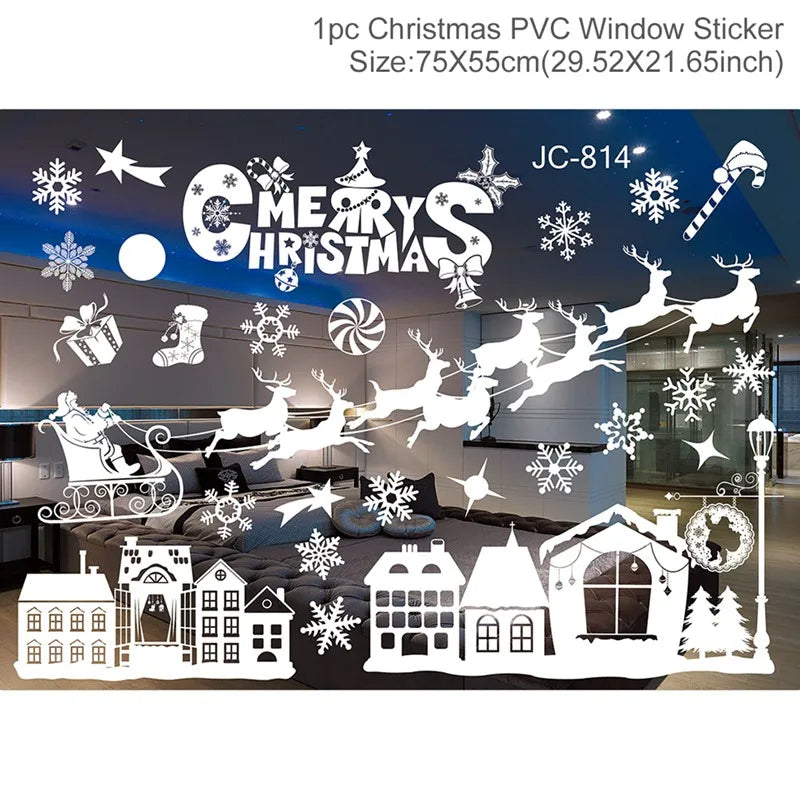 Christmas Window Stickers for Home Decoration