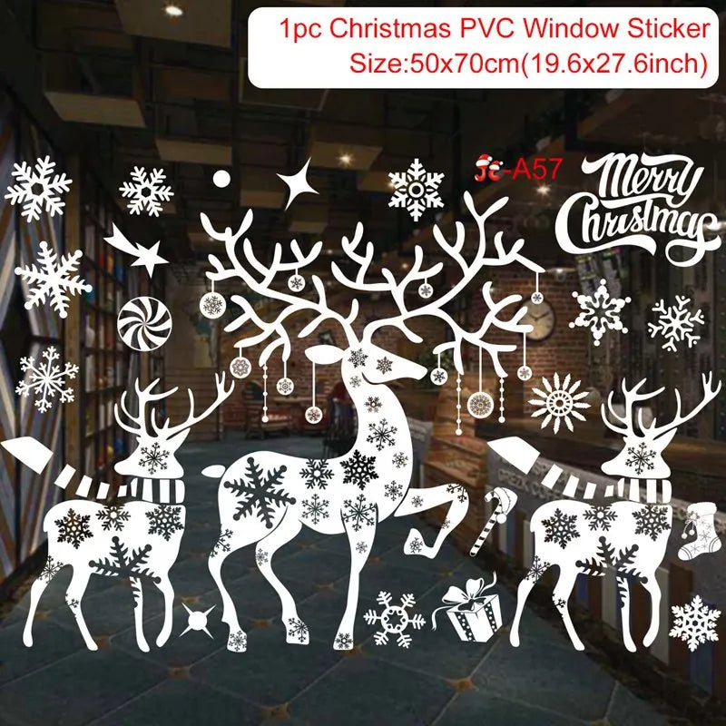 Christmas Window Stickers for Home Decoration