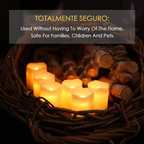 24Pcs Flameless LED Candle Set - Warm White Light