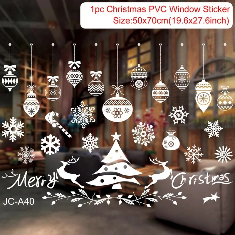 Christmas Window Stickers for Home Decoration