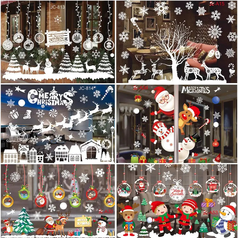 Christmas Window Stickers for Home Decoration