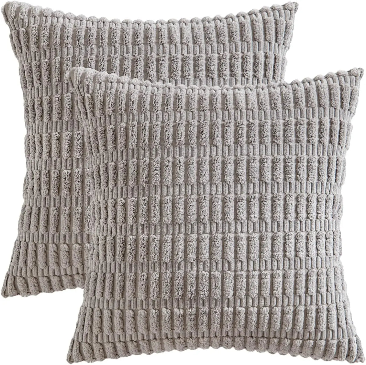 Corduroy Decorative Throw Pillow Covers 18x18 Inch