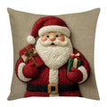 Christmas Pillowcase - 45cm Grey Red Design