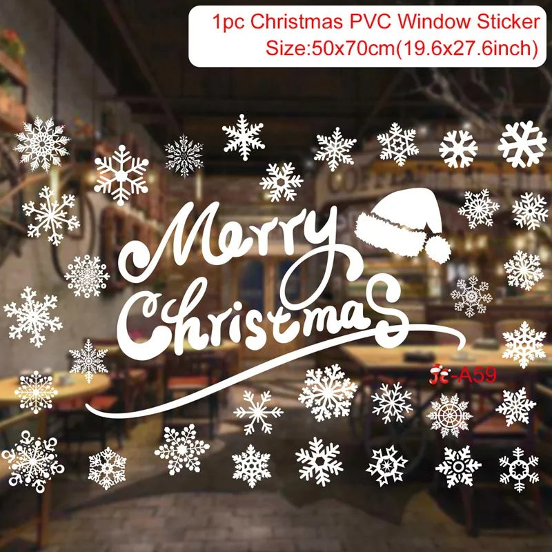 Christmas Window Stickers for Home Decoration