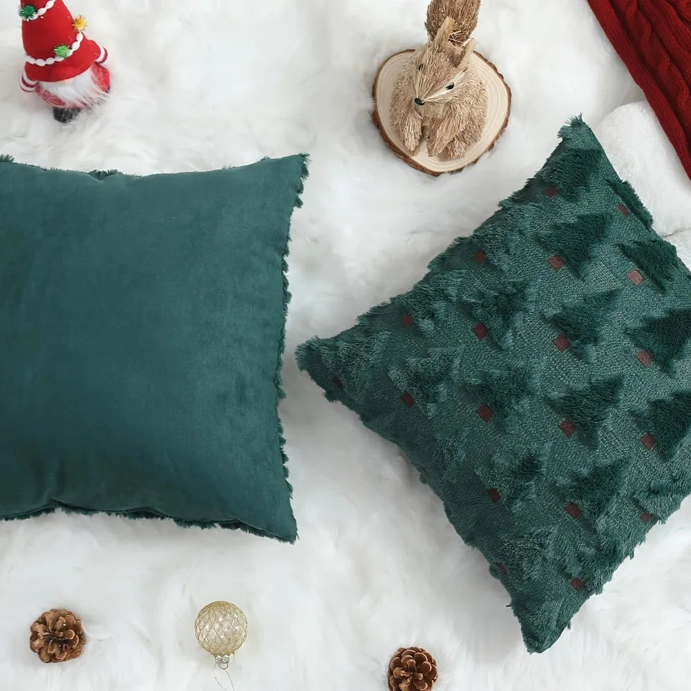Christmas Pillow Covers 18x18 inch Soft Plush