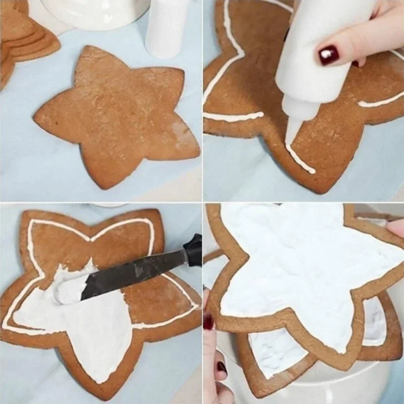 3D Star Christmas Tree Cookie Cutter Set - 6 Pieces