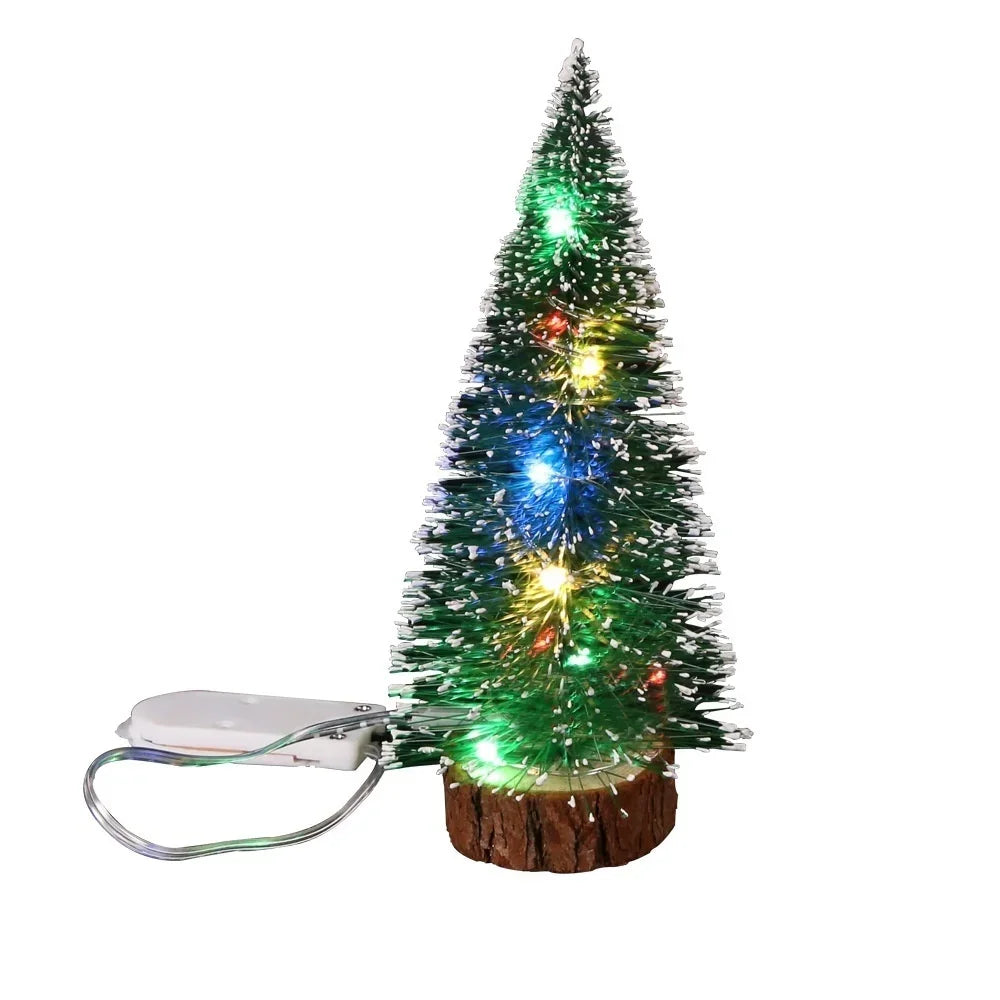 Mini Frosted LED Christmas Tree - 25 or 30 cm Tabletop Decor