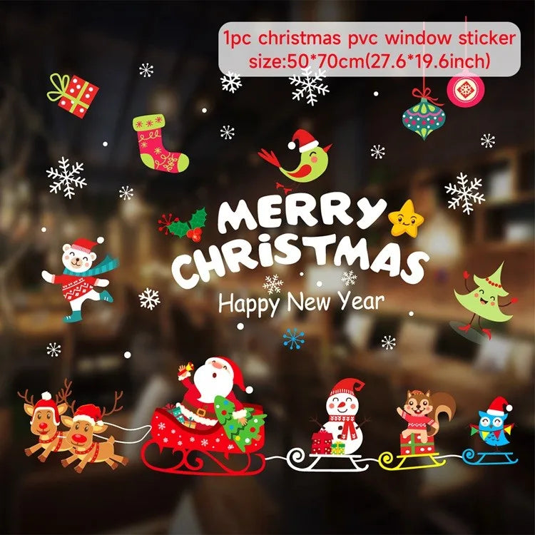 Christmas Window Stickers for Home Decoration