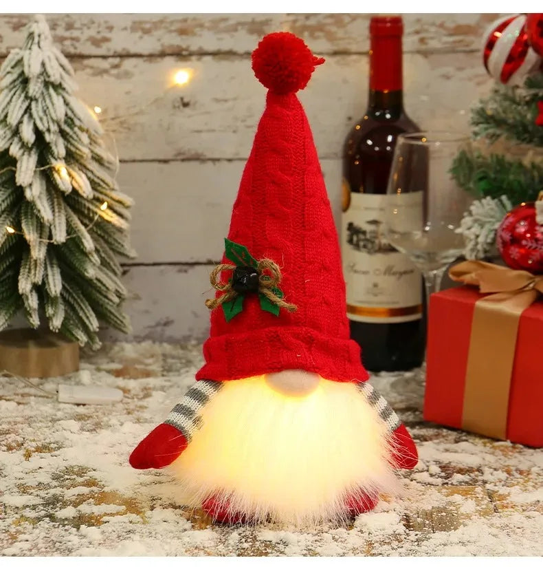 Glowing Gnome Christmas Faceless Doll 30cm
