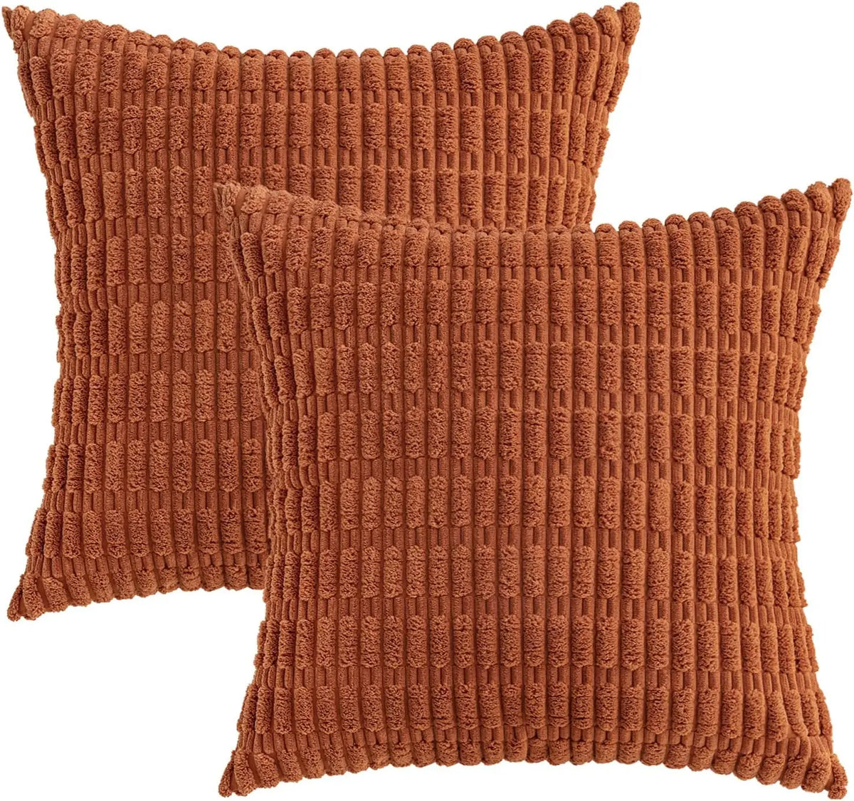 Corduroy Decorative Throw Pillow Covers 18x18 Inch