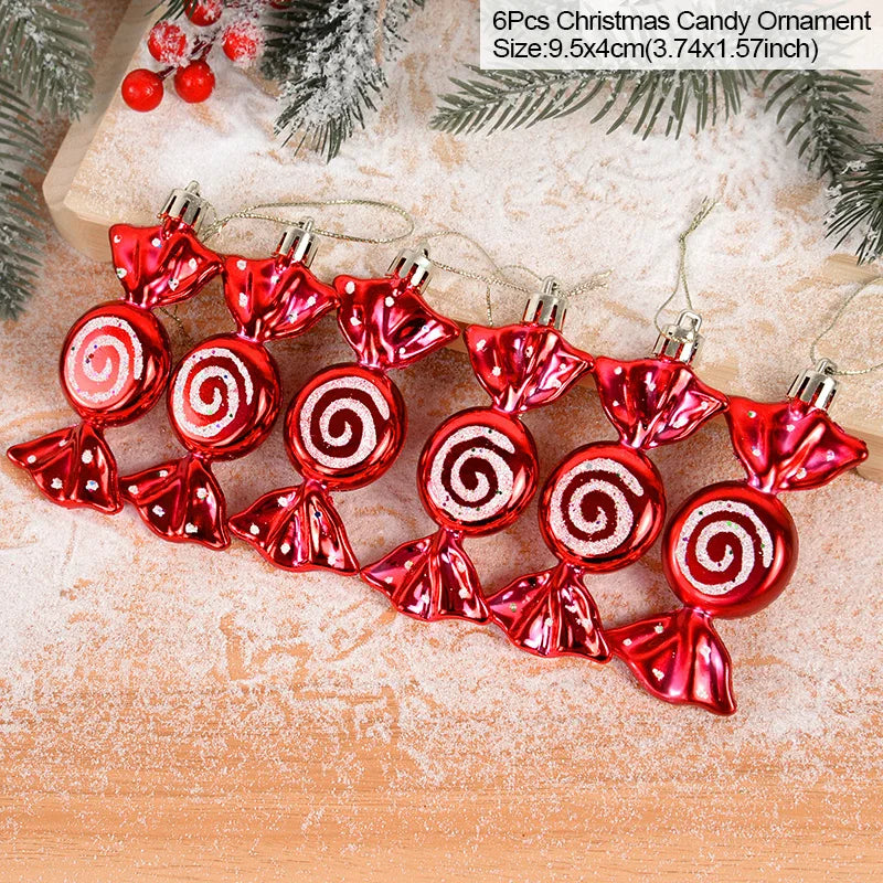 Clear Snow Christmas Ball Ornaments - 6 Pack, 6 cm